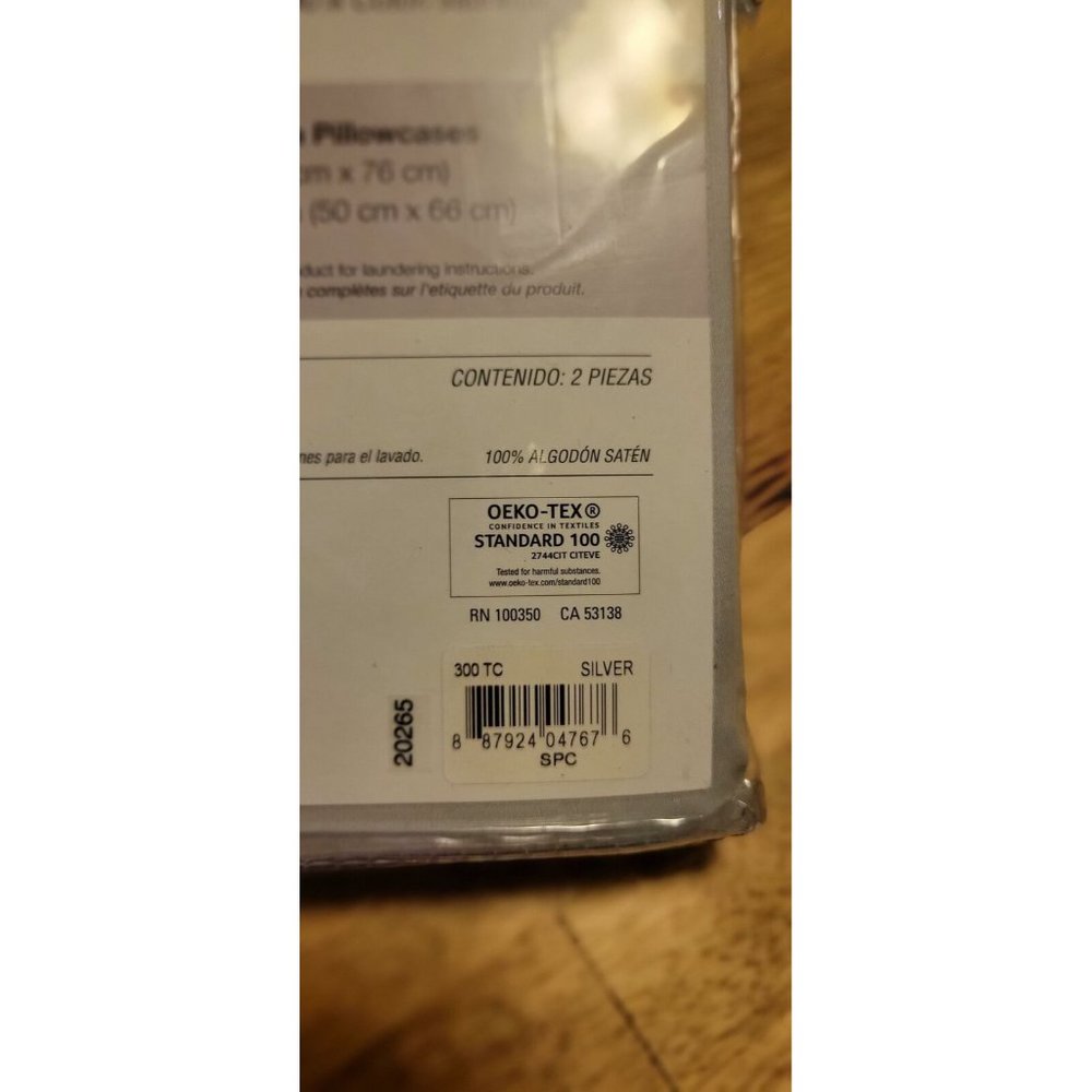 100% Cotton Salt Easy Care 2 Pack Pillowcases Standard - Picture 6 of 11